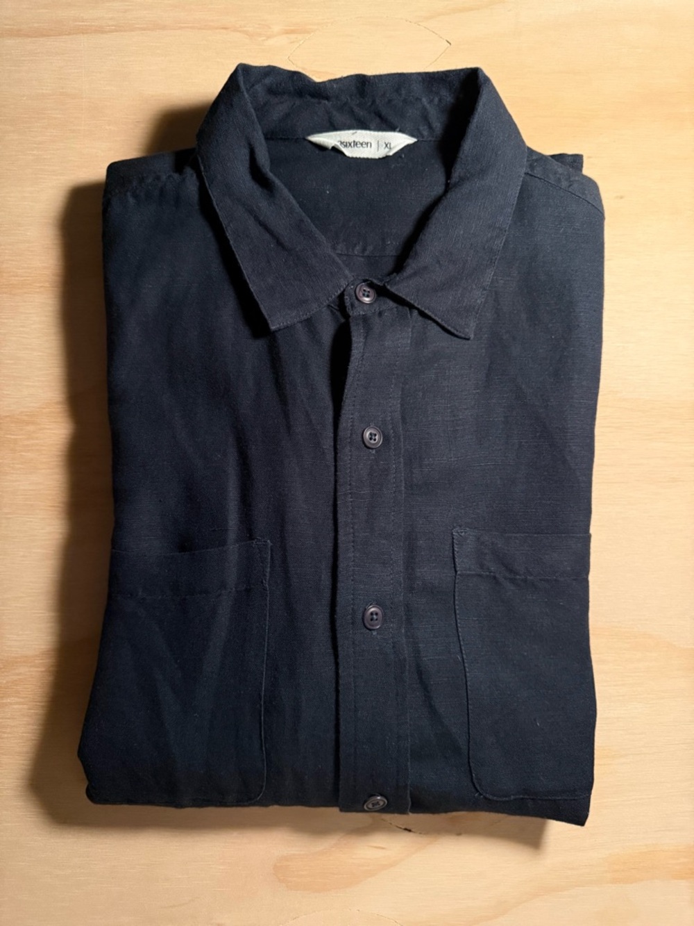 3sixteen Black Lightweight Button-Front Shirt Jacket